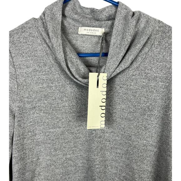 Mododoc Los Angeles NWT new Gray Cowell neck shirt sweater S Small Comfy Cozy - Picture 7 of 8